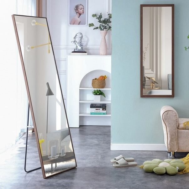 Solid Wood Full-Length Dressing Mirror For Bedroom & Store