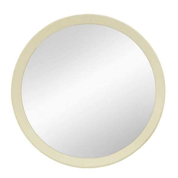 D20x1.5" Transitional Decor Style Mango Wood Wall Mirror