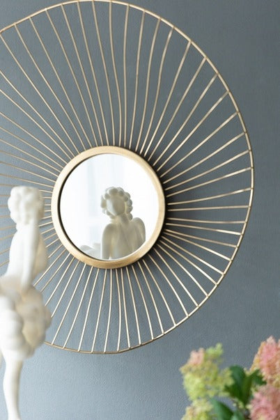 Set of 3 Wall Mirror Abstract Designed Wall Mirrors