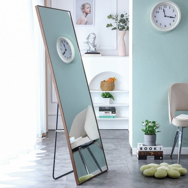 Solid Wood Full-Length Dressing Mirror For Bedroom & Store