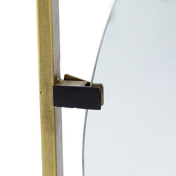 32x1x32" Poppy Mirror with Gold Metal Frame Contemporary
