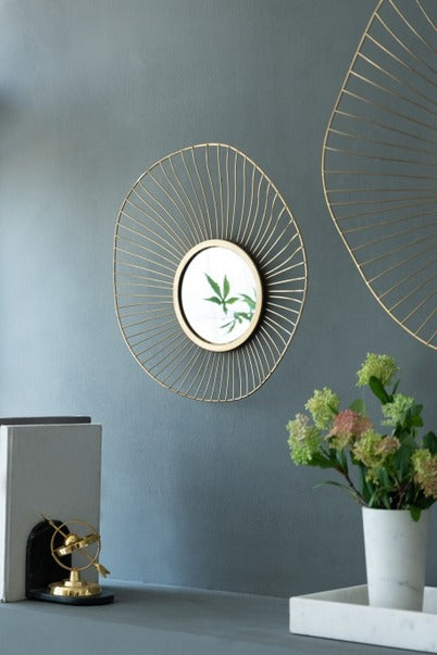 Set of 3 Wall Mirror Abstract Designed Wall Mirrors