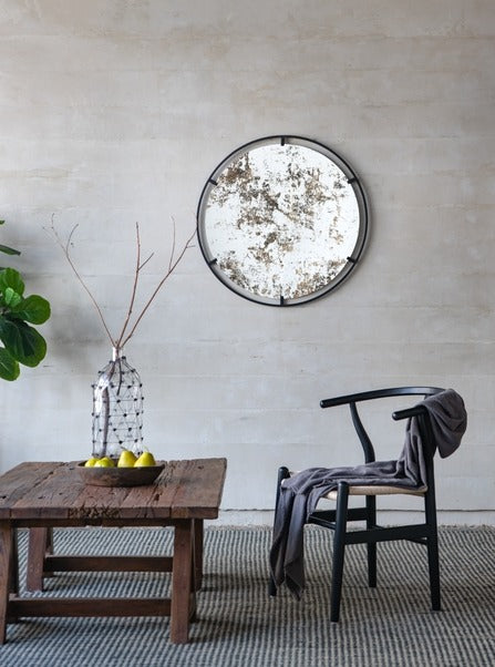 D31.5x0.5" Theodor Mirror with Industrial Design