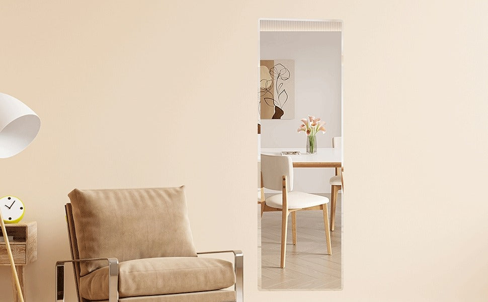 Fourth Gen Silver Aluminum Full Body Floor Standing Mirror
