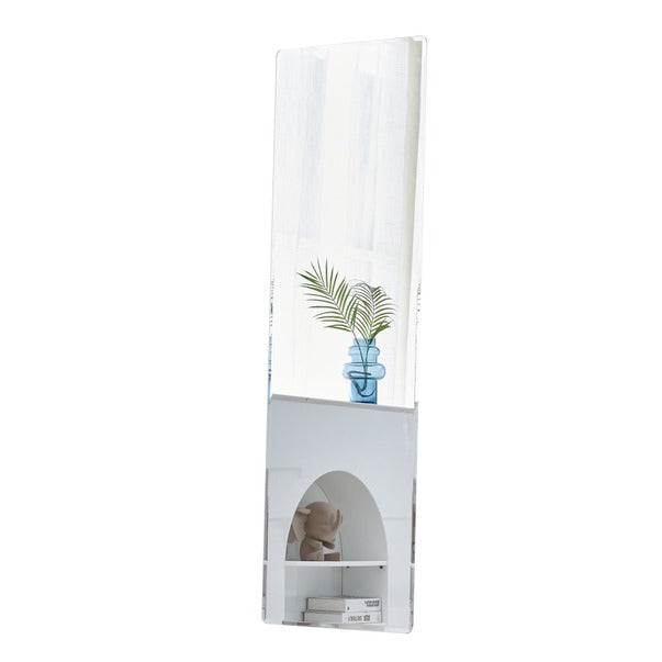 Silver Aluminum Full Body Floor Standing Mirror