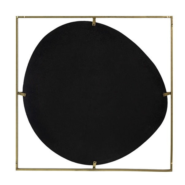 32x1x32" Poppy Mirror with Gold Metal Frame Contemporary