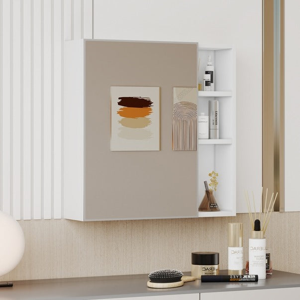 Mdf Bathroom Mirror Cabinet with Wall Mounted Storage