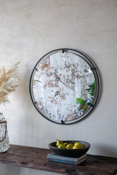 D31.5x0.5" Theodor Mirror with Industrial Design