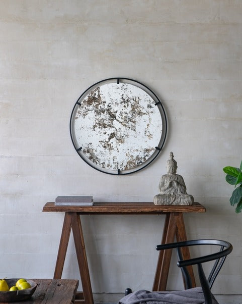 D31.5x0.5" Theodor Mirror with Industrial Design