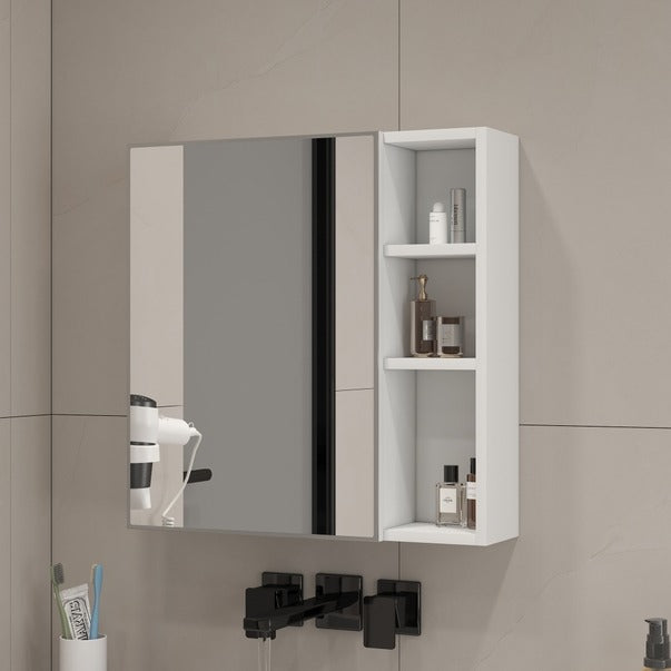 Mdf Bathroom Mirror Cabinet with Wall Mounted Storage