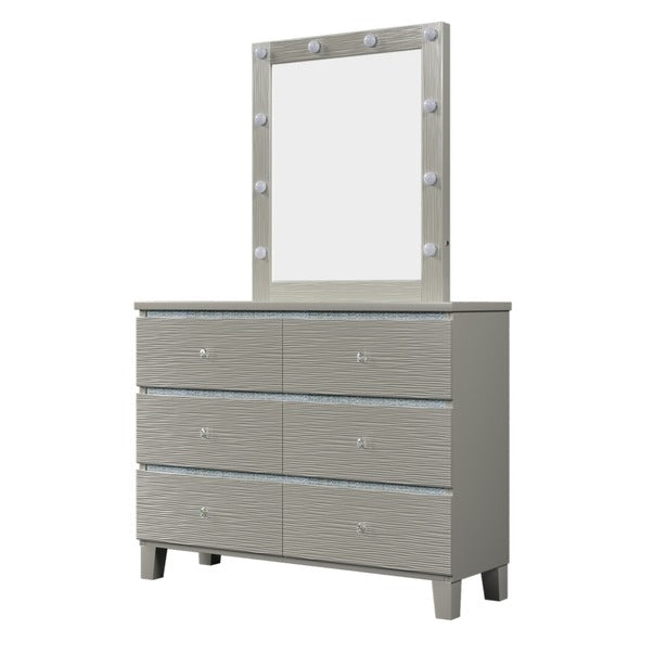 Champagne Silver Mirror with Led Lights