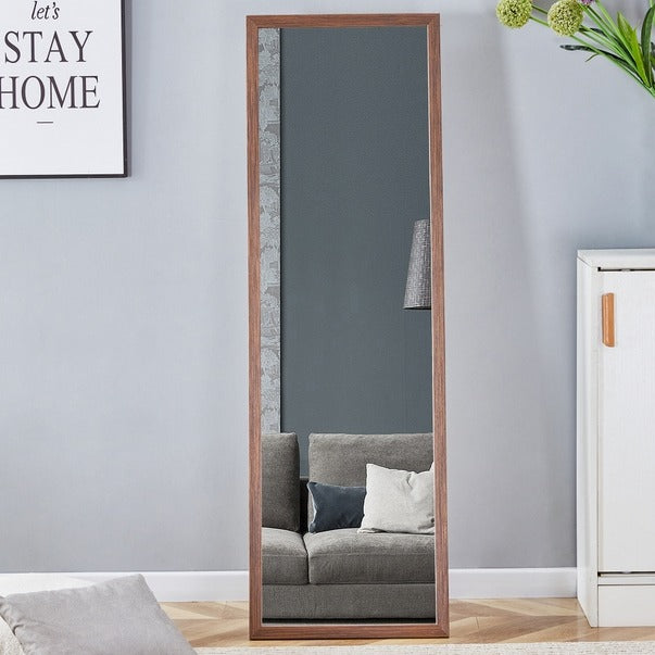 Thickened Border Wood Grain Full-Length Dressing Mirror