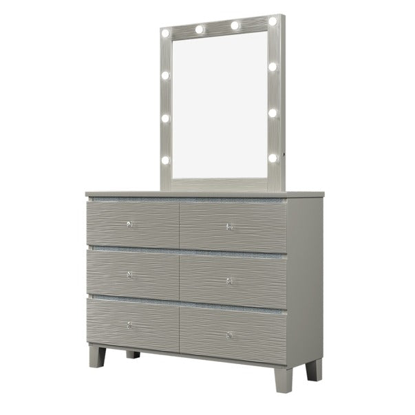Champagne Silver Mirror with Led Lights