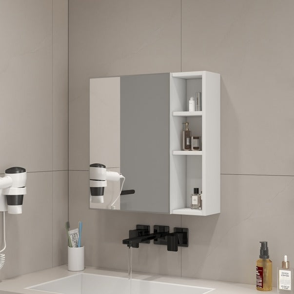 Mdf Bathroom Mirror Cabinet with Wall Mounted Storage