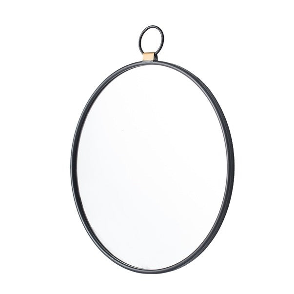 24"x27"Wall Mirror with Black Frame Contemporary Minimalist