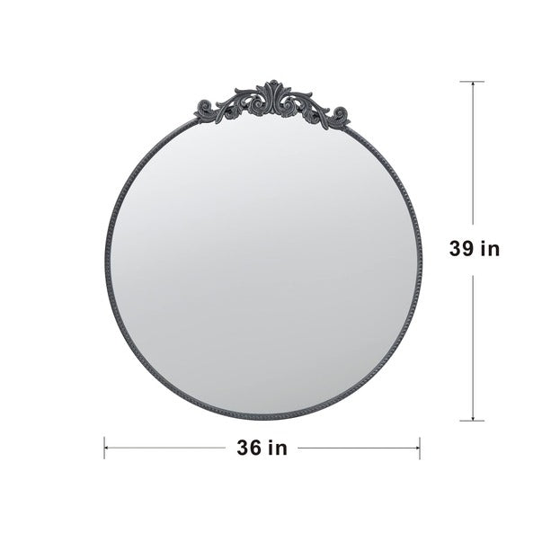 36" X 39" Classic Design Mirror with Round Shape and Baroque