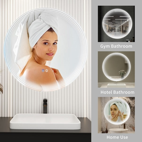 30 in. Round Dimmable Led Mirror w/ Anti-Fog Feature