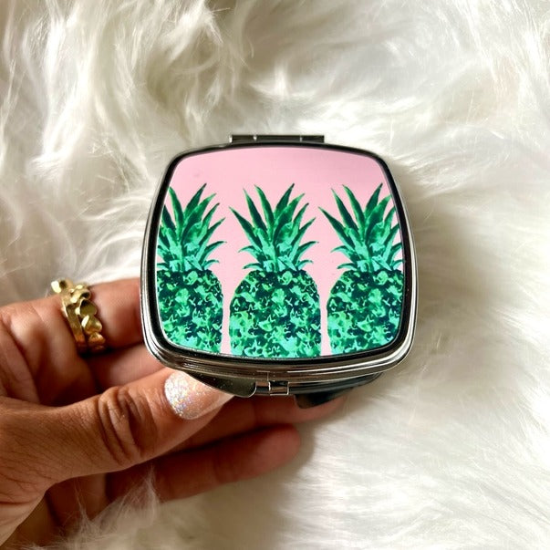 Pink and Green Pineapple Mirror