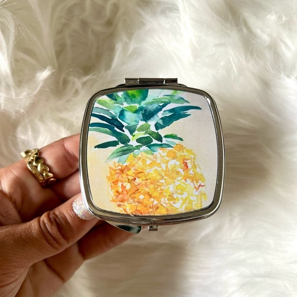 Watercolor Pineapple Mirror