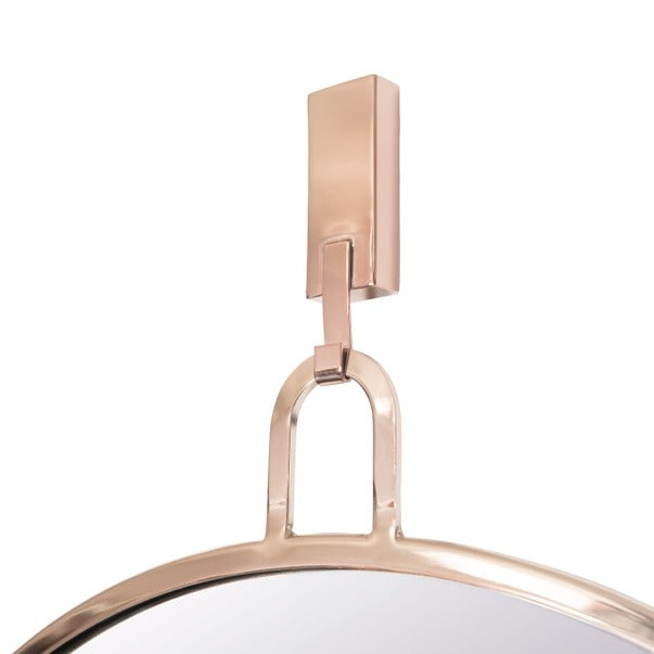 Stopwatch 30-Inch Round Rose Gold Wall Accent Mirror