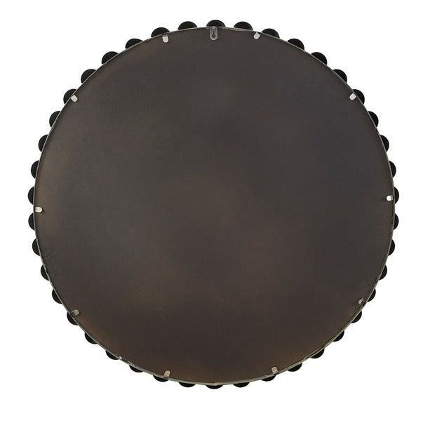 Round Iron Framed Wall Decor Mirror, Silver