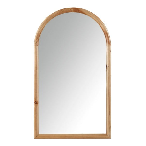 Natural Arched Wood Wall Mirror