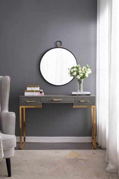 24"x27"Wall Mirror with Black Frame Contemporary Minimalist