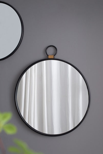 24"x27"Wall Mirror with Black Frame Contemporary Minimalist