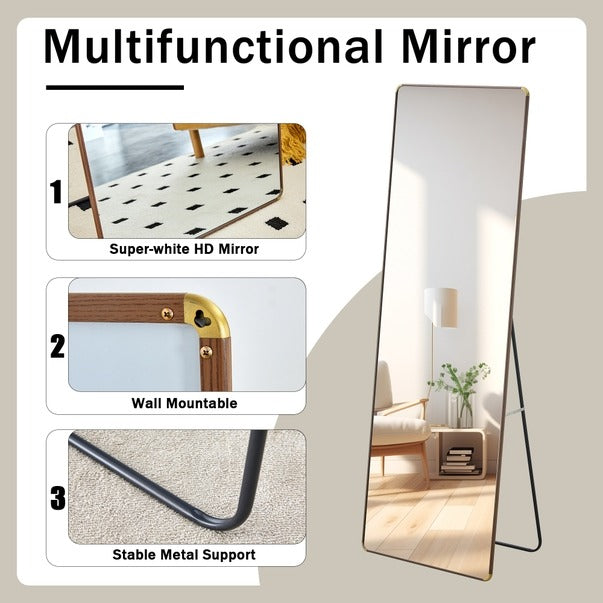 4th Gen Pear Wood Full-Length Mirror For Bathroom & Bedroom