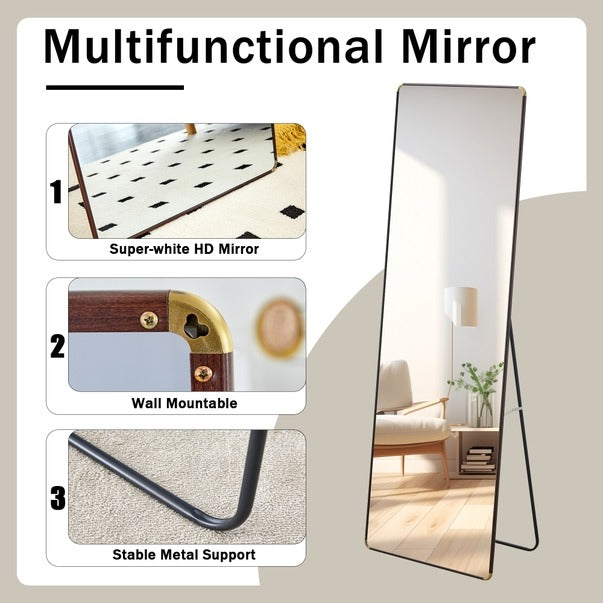 4th Gen Full-Length Walnut Mirror For Bathroom & Bedroom