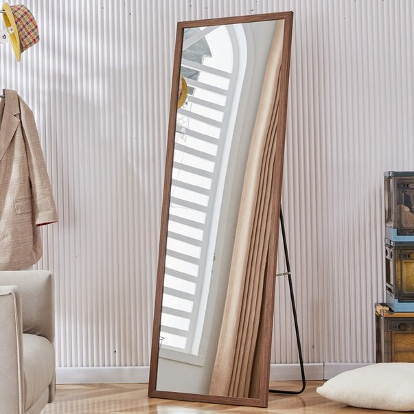 Thickened Border Wood Grain Full-Length Dressing Mirror