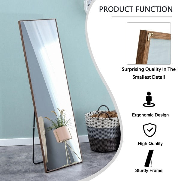 Solid Wood Full-Length Dressing Mirror For Bedroom & Store