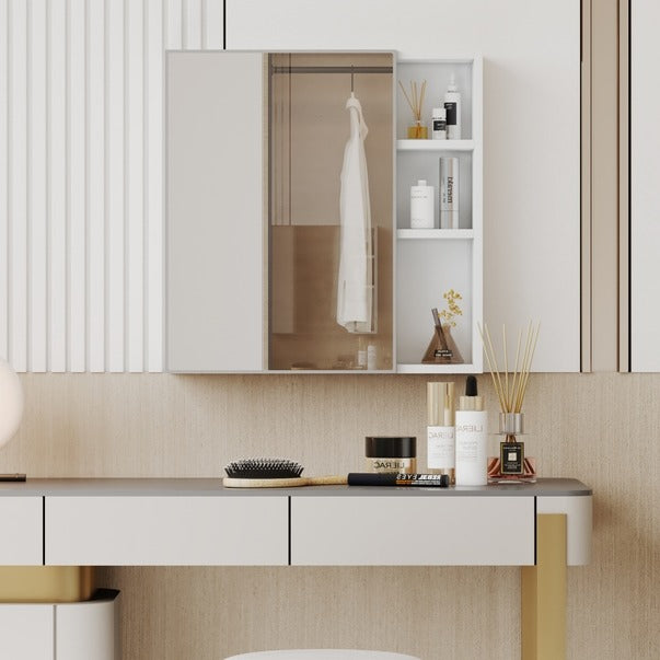 Mdf Bathroom Mirror Cabinet with Wall Mounted Storage