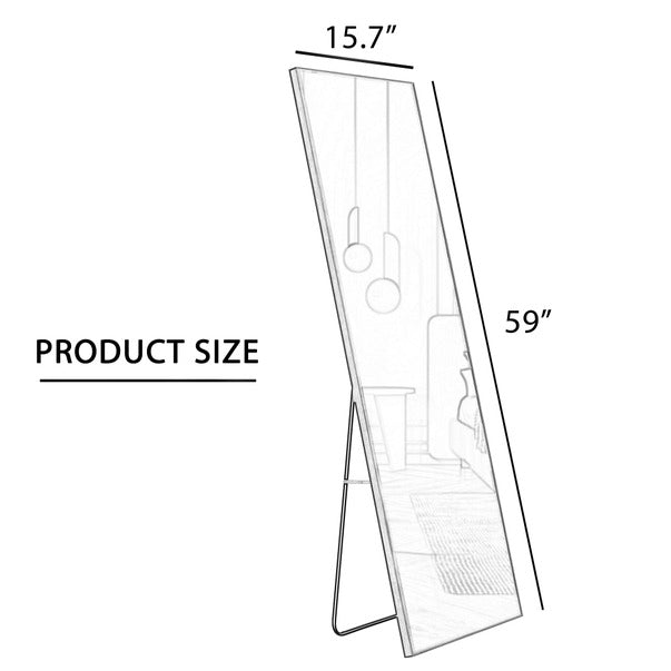 3rd Gen Aluminum Wall Mounted Full Body Mirror 59"x15.7