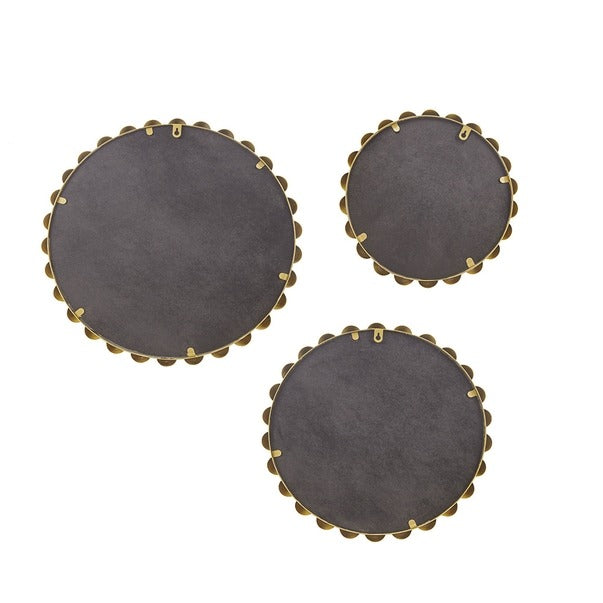 Gold Round Mirror 3-Piece Set Wall Decor Mirror