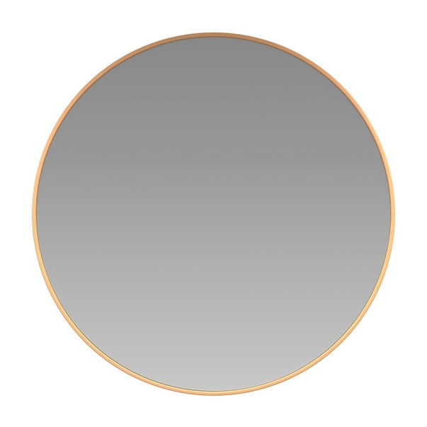 36" Round Gold Metal Framed Accent Wall Mirror