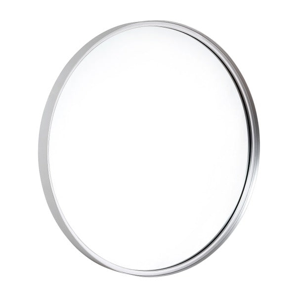 27.5" Round Silver Metal Framed Accent Wall Mirror