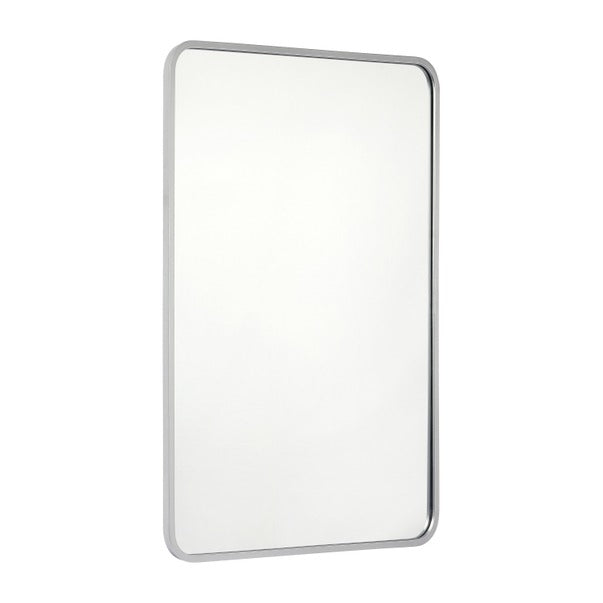 24x36 Matte Silver Metal Frame Accent Wall Mirror