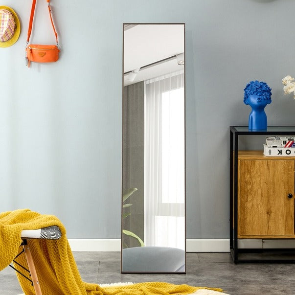 3rd Gen Gray Solid Wood Full-Length Dressing Mirror 58"x15