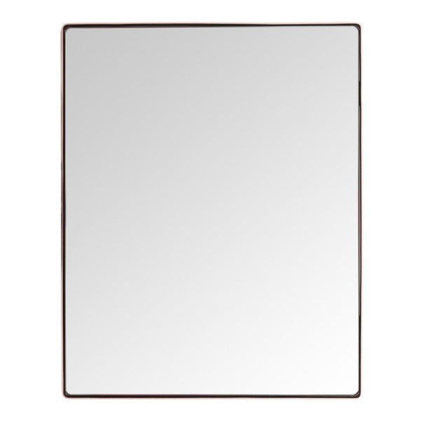 Kye 24x30 Rounded Rectangular Rose Gold Wall Mirror