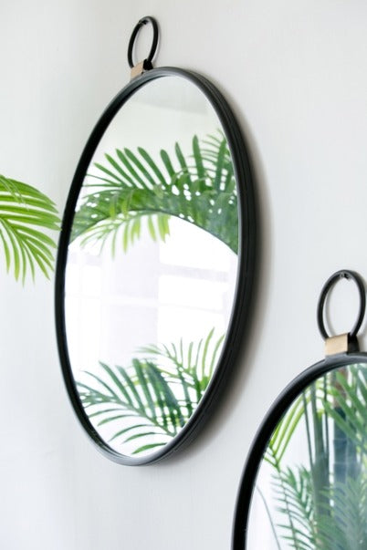 24"x27"Wall Mirror with Black Frame Contemporary Minimalist