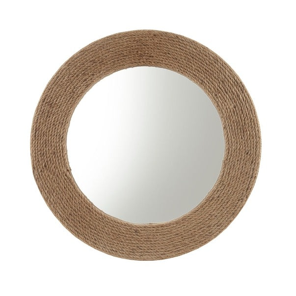 Natural Jute Rustic Round Wall Mirror