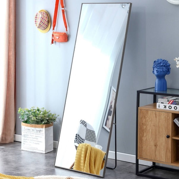 3rd Gen Grey Solid Wood Full-Length Dressing Mirror