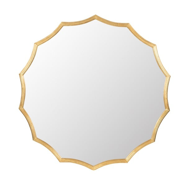 D40" Round Sunburst Wall Mirror with Gold Finish, Wall Decor