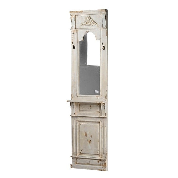 Classic Vintage Antique White Wall Mirror, French Country