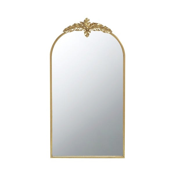 24" X 42" Arched Wall Mirror with Gold Metal Frame