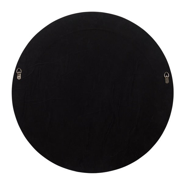 Macie 30-in Round Wood and Metal Mirror