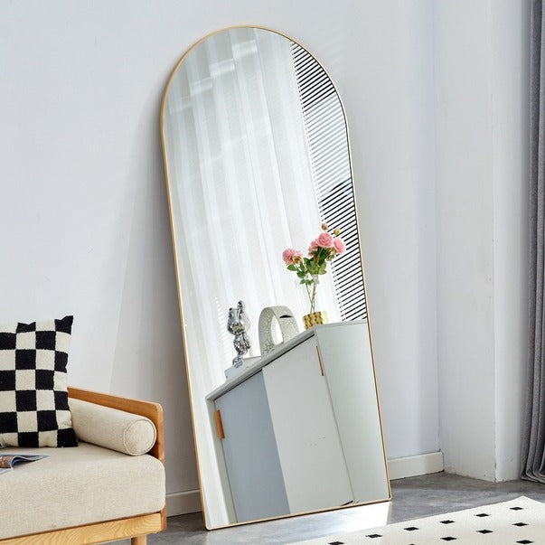 4th Gen Full-Length Arched Metal Mirror with Stand 71"x31