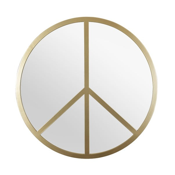 Paz 30-in Round Peace Sign Accent Mirror