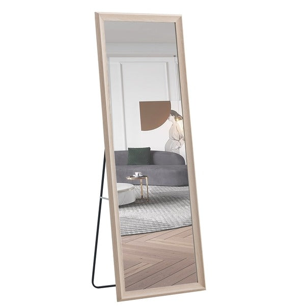 Third Gen Light Oak Wood Full-Length Floor Standing Mirror